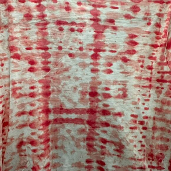 Belle by Kim Gravel XL Pink White Flowy Cardigan Open Front Lightweight Vacation - Picture 5 of 9